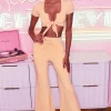 Oh Polly Women'S Clothing Sale - $65 And Under | Women'S Clothing Sale - $40 And Under^Laid Back Wide Leg Trousers in Peach