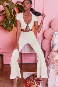 Oh Polly Women'S Clothing Sale - $65 And Under | Women'S Clothing Sale - $40 And Under^Laid Back Wide Leg Trousers in Cream