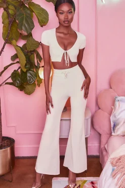 Oh Polly Women'S Clothing Sale - $65 And Under | Women'S Clothing Sale - $40 And Under^Laid Back Wide Leg Trousers in Cream