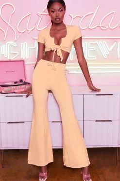 Oh Polly Women'S Clothing Sale - $65 And Under | Women'S Clothing Sale - $40 And Under^Laid Back Wide Leg Trousers in Peach