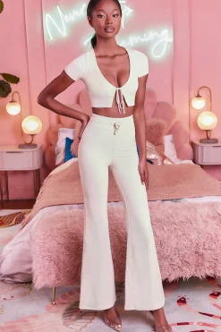 Oh Polly Women'S Clothing Sale - $65 And Under | Women'S Clothing Sale - $40 And Under^Laid Back Wide Leg Trousers in Cream