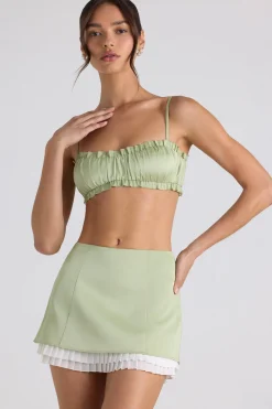Oh Polly Women'S Clothing Sale - $65 And Under | Women'S Clothing Sale - $40 And Under^Layered Mid-Rise Mini Skirt in Spring Green SpringGreen