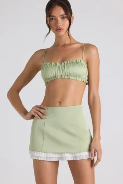 Oh Polly Women'S Clothing Sale - $65 And Under | Women'S Clothing Sale - $40 And Under^Layered Mid-Rise Mini Skirt in Spring Green SpringGreen