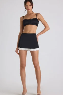 Oh Polly Women'S Clothing Sale - $65 And Under | Women'S Clothing Sale - $40 And Under^Layered Mid-Rise Mini Skirt in Black