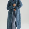 Oh Polly Outerwear | Fall Outfits^Long Shearling Coat in Blue