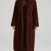 Oh Polly Outerwear | Fall Outfits^Long Shearling Coat in Brown