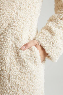 Oh Polly Outerwear | Fall Outfits^Long Shearling Coat in Cream