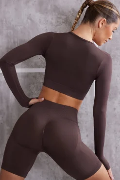 Oh Polly Women'S Clothing Sale - $65 And Under | Women'S Clothing Sale - $40 And Under^Long Sleeve Crop Top in Brown