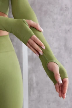 Oh Polly Women'S Clothing Sale - $65 And Under | Women'S Clothing Sale - $40 And Under^Long Sleeve Crop Top in Olive