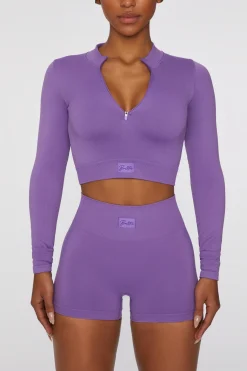 Oh Polly Women'S Clothing Sale - $65 And Under | Women'S Clothing Sale - $40 And Under^Long Sleeve Crop Top in Purple