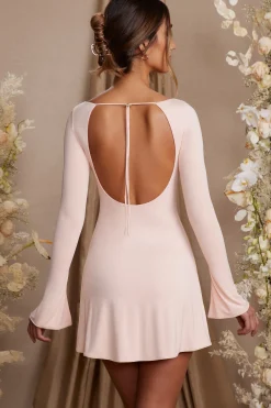 Oh Polly Women'S Clothing Sale - $65 And Under | Women'S Clothing Sale - $40 And Under^Long Sleeve Cut Out A-Line Mini Dress in Blush