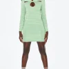 Oh Polly Women'S Clothing Sale - $65 And Under | Women'S Clothing Sale - $40 And Under^Long Sleeve Keyhole Mini Dress in Green