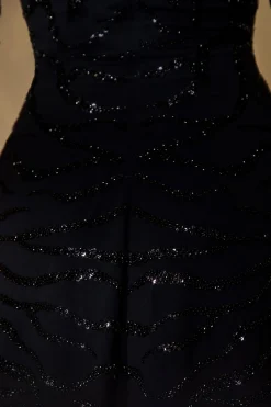 Oh Polly Party Dresses | Birthday^Long Sleeve Lace Up Mini Dress in Black