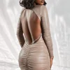 Oh Polly Women'S Clothing Sale - $65 And Under | Women'S Clothing Sale - $40 And Under^Long Sleeve Mini Dress in Taupe