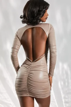 Oh Polly Women'S Clothing Sale - $65 And Under | Women'S Clothing Sale - $40 And Under^Long Sleeve Mini Dress in Taupe