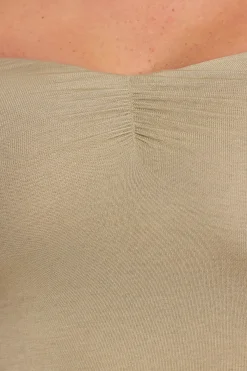 Oh Polly Women'S Clothing Sale - $65 And Under | Women'S Clothing Sale - $40 And Under^Long Sleeve Off-The-Shoulder Modal Cashmere Blend Maxi Dress in Taupe