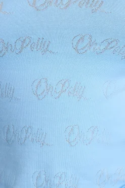 Oh Polly Women'S Clothing Sale - $65 And Under | Women'S Clothing Sale - $40 And Under^Long Sleeve Scoop Neck Pointelle Crop Top in Baby Blue BabyBlue