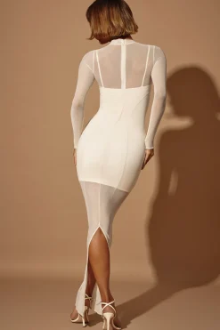 Oh Polly Women'S Clothing Sale - $65 And Under | Women'S Clothing Sale - $40 And Under^Long Sleeve Sheer Layered Maxi Dress in Ivory