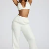 Oh Polly Lounge & Intimates | Bottoms^Low Rise Straight Leg Fleece Joggers in White