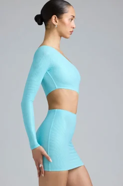 Oh Polly Women'S Clothing Sale - $65 And Under | Women'S Clothing Sale - $40 And Under^Metallic Cut-Out One-Shoulder Mini Dress in Ice Blue IceBlue