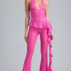 Oh Polly Women'S Clothing Sale - $65 And Under | Women'S Clothing Sale - $40 And Under^Metallic Halterneck Bodysuit in Bubblegum Pink BubblegumPink