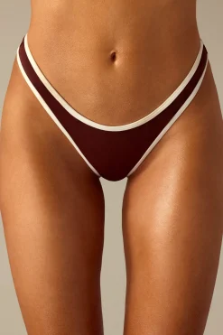 Oh Polly Bikini Sets | Bikini Bottoms^Micro Cheeky Bikini Bottoms in Brown