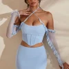 Oh Polly Women'S Clothing Sale - $65 And Under | Women'S Clothing Sale - $40 And Under^Micro Mini Skirt in Light Blue LightBlue