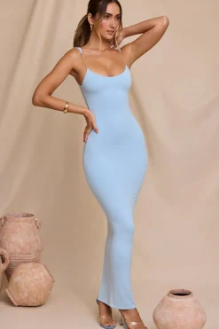 Oh Polly Tencel™ Modal Dresses^Micro Strap Detail Maxi Dress in Sky Blue SkyBlue
