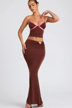 Oh Polly Women'S Clothing Sale - $65 And Under | Women'S Clothing Sale - $40 And Under^Mid Rise Maxi Skirt in Chocolate Brown ChocolateBrown