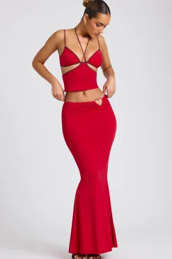 Oh Polly Women'S Clothing Sale - $65 And Under | Women'S Clothing Sale - $40 And Under^Mid Rise Maxi Skirt in Fire Red FireRed