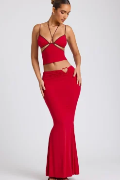 Oh Polly Women'S Clothing Sale - $65 And Under | Women'S Clothing Sale - $40 And Under^Mid Rise Maxi Skirt in Fire Red FireRed