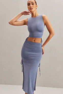 Oh Polly Women'S Clothing Sale - $65 And Under | Women'S Clothing Sale - $40 And Under^Mid Rise Midi Skirt in Blue