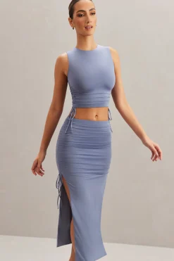 Oh Polly Women'S Clothing Sale - $65 And Under | Women'S Clothing Sale - $40 And Under^Mid Rise Midi Skirt in Blue