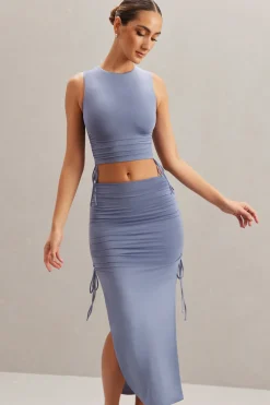 Oh Polly Women'S Clothing Sale - $65 And Under | Women'S Clothing Sale - $40 And Under^Mid Rise Midi Skirt in Blue