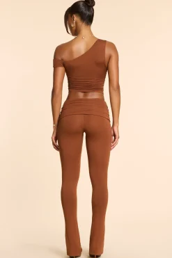 Oh Polly Women'S Clothing Sale - $65 And Under | Women'S Clothing Sale - $40 And Under^Mid Rise Modal Cashmere Blend Trousers in Chestnut Brown ChestnutBrown