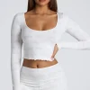 Oh Polly Women'S Clothing Sale - $65 And Under | Women'S Clothing Sale - $40 And Under^Mid Rise Pointelle Mini Shorts in White
