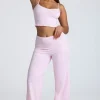 Oh Polly Women'S Clothing Sale - $65 And Under | Women'S Clothing Sale - $40 And Under^Mid Rise Straight Leg Pointelle Trousers in Baby Pink BabyPink