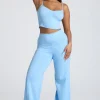 Oh Polly Women'S Clothing Sale - $65 And Under | Women'S Clothing Sale - $40 And Under^Mid Rise Straight Leg Pointelle Trousers in Baby Blue BabyBlue