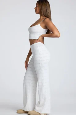Oh Polly Women'S Clothing Sale - $65 And Under | Women'S Clothing Sale - $40 And Under^Mid Rise Straight Leg Pointelle Trousers in White