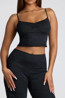 Oh Polly Women'S Clothing Sale - $65 And Under | Women'S Clothing Sale - $40 And Under^Mid Rise Straight Leg Pointelle Trousers in Black