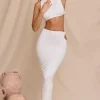 Oh Polly Skirts & Skorts | Bride To Be^Mid Rise Twist Maxi Skirt in White