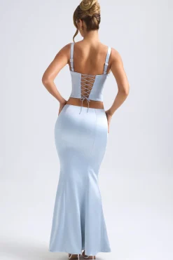 Oh Polly Skirts & Skorts | Co-Ords^Mid-Rise Fishtail Maxi Skirt in Light Blue LightBlue