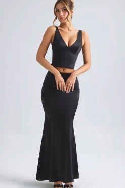 Oh Polly Skirts & Skorts | Co-Ords^Mid-Rise Fishtail Maxi Skirt in Black