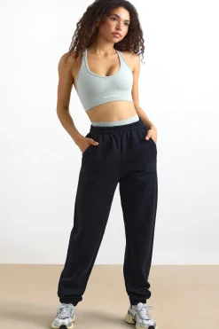 Oh Polly Tracksuits^Mid-Rise Joggers in Black