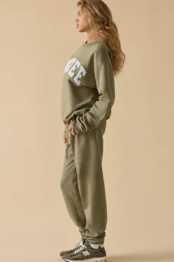 Oh Polly Tracksuits^Mid-Rise Joggers in Soft Olive SoftOlive