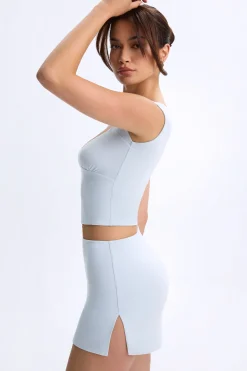 Oh Polly Women'S Clothing Sale - $65 And Under | Women'S Clothing Sale - $40 And Under^Mid-Rise Micro Mini Skirt in Dusty Blue DustyBlue