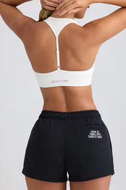 Oh Polly Matching Sets | Shorts^Mid-Rise Sweat Shorts in Black