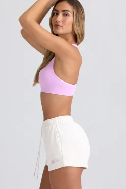 Oh Polly Matching Sets | Shorts^Mid-Rise Sweat Shorts in Eggshell