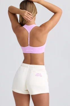 Oh Polly Matching Sets | Shorts^Mid-Rise Sweat Shorts in Eggshell