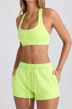 Oh Polly Matching Sets | Shorts^Mid-Rise Sweat Shorts in Key Lime KeyLime